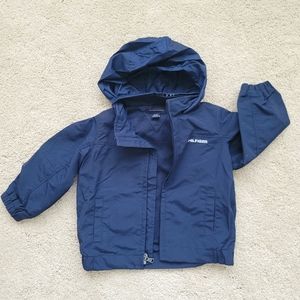 Tommy Hilfiger baby boy windbreaker with full zip pockets and packable hood